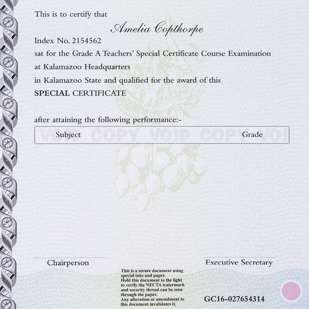 certificate